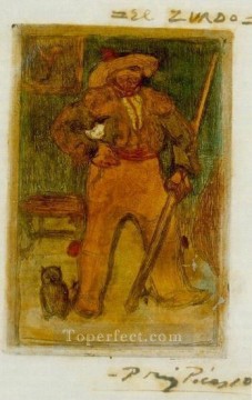  1899 Oil Painting - El Zurdo 1899 Cubism